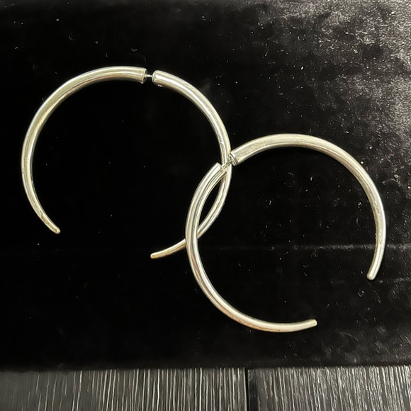 Nasty Gal Jewelry - Y2K Nasty Gal Silver Moon Hoops